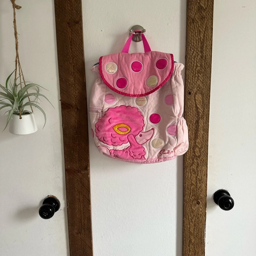 Pink Girls Poodle Theme 14” Backpack YOTTOY ‘Poodlena Go-Go backpack’